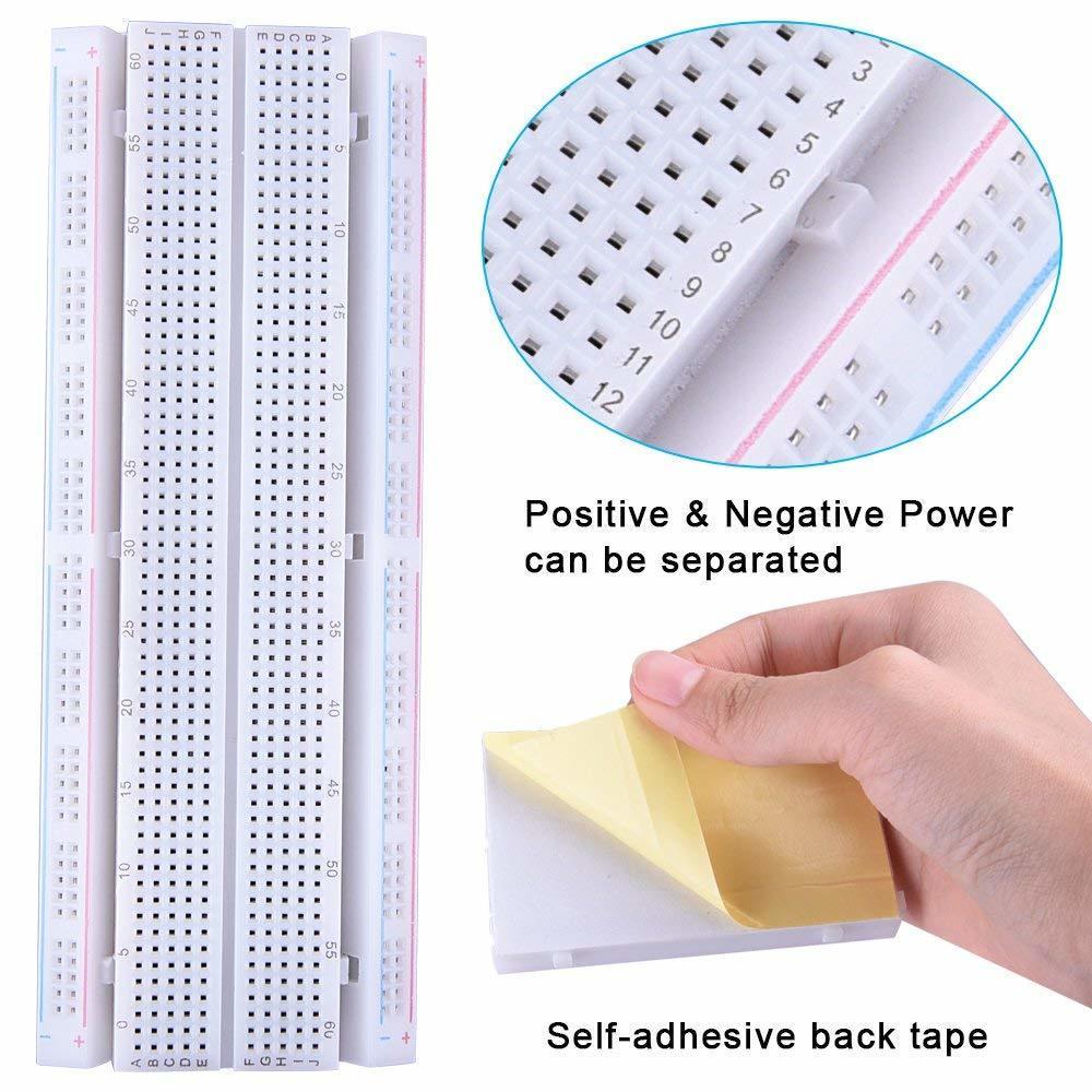 Aokin Breadboards Kit mit 120 Stück 20 cm Überbrückungsdrähten männlich weiblich männlich für Arduino Raspberry Pi