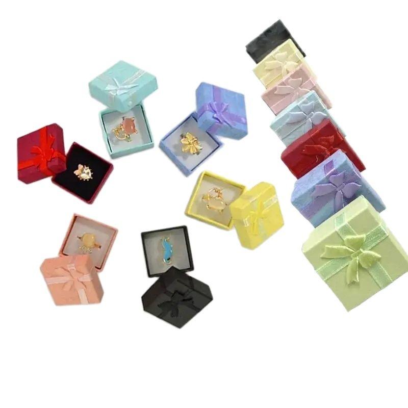 

12pcs Ring Storage Box Earring Storage Gift Box High Quality Paper Jewelry Packaging Container Small Jewelry Box Display 12pcs рожевий