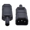 2Pack 10A 250V IEC320 C13 Female Power Plugs Adapters With Grounding Pin And Quick Connectings