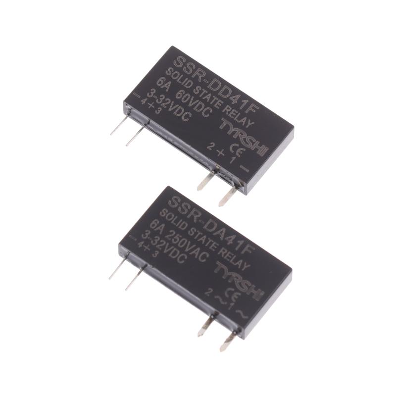 3-32VDC 6A Mini Relay Non-contact DIN Rail Relay SSR-41FDD/41FDA Solid State Relays DC To DC Slim Relay Module