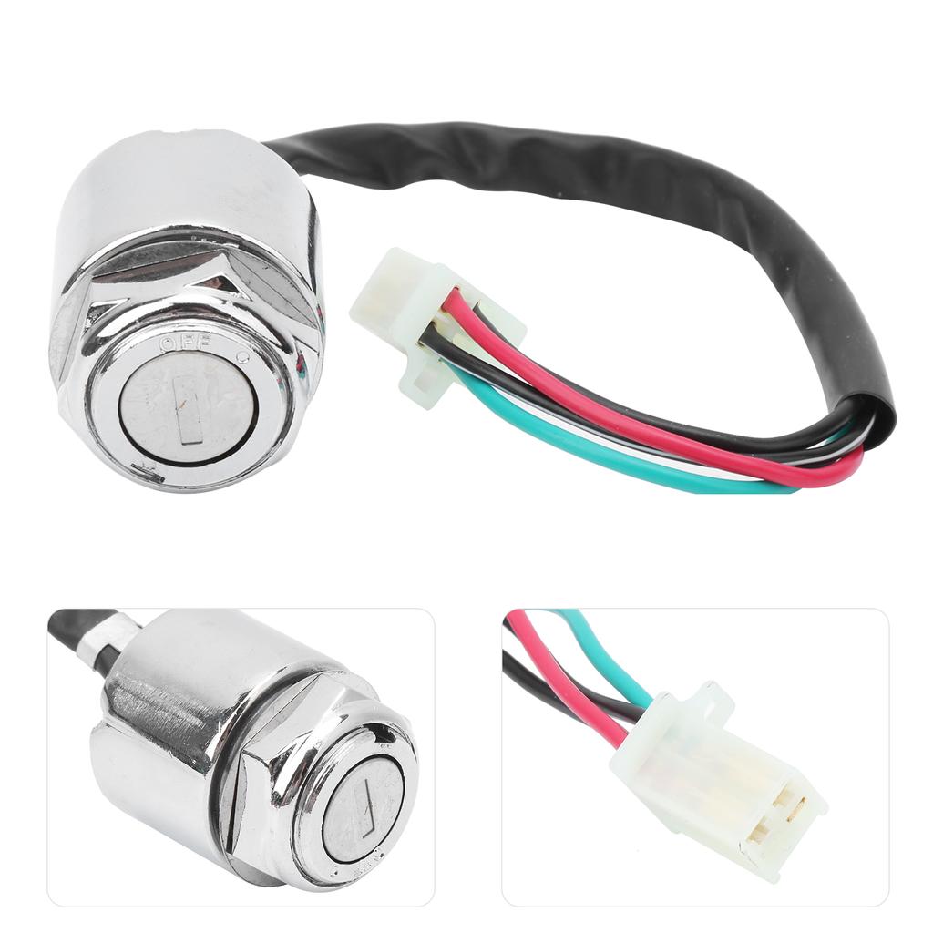 Motorcycle Electric Bike Ignition Switch Set with 2 Keys Replacement Universal for ATV Mini Moto Dirt Bike