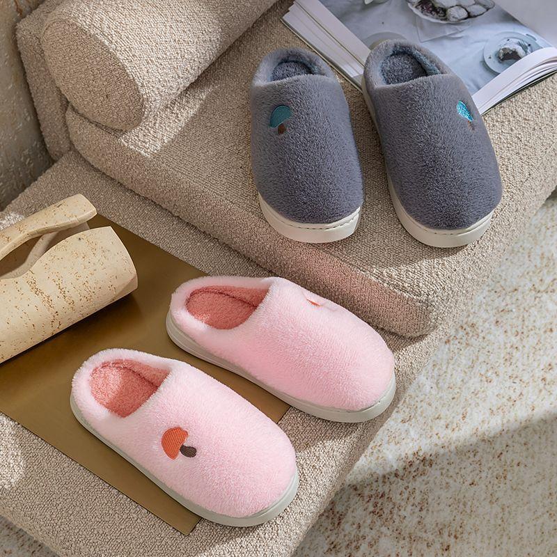 Plüsch Hausschuhe Damen Saison Zuhause Indoor Warm Rutschfest Haushalt Flauschige Mopp Fleece Baumwolle Hausschuhe