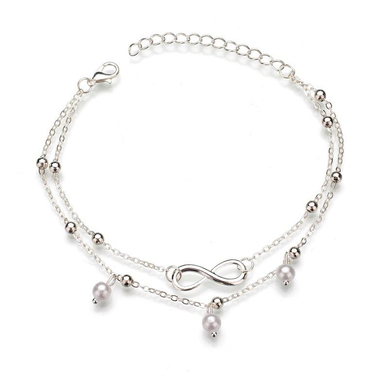 Simple Slim Adjustable Ankle Bracelets Silver Color Anklets for Women Summer Beach On the Leg Chain Cheville Foot Jewellery