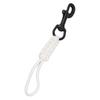 Hand Woven Diving Lanyard Anti Lost Strap Underwater Safety Rope with Stainless Steel Clip White