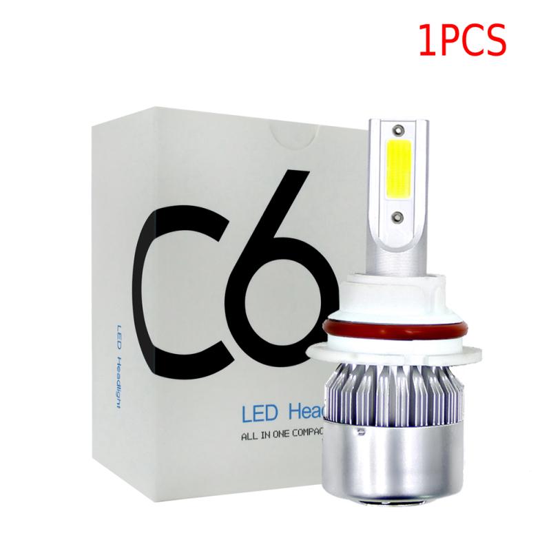 1PC Univerzální vysoce výkonné automatické žárovky C6 Auto LED světlomety - 6000K - bílé světlo