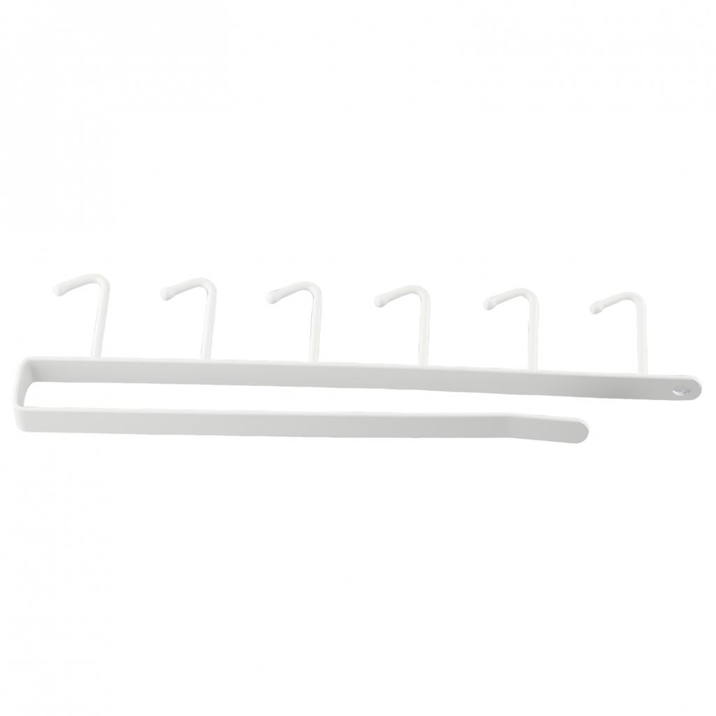 Under Cabinet Storage Rack Wardrobe White Cup Organizer