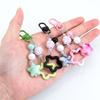 1pc 2pcs Hollow Star Charm Bag Phone Strap Pendant Colorful Acrylic Beads Keychain Accessories Cellphone Lanyard Keyring Jewelry
