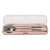 Portable Utensils with Storage Box 304 Stainless Steel Spoon Fork Chopsticks Reusable Cutlery Set