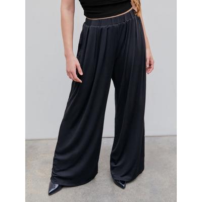 Womens High Elastic Waist Wide Leg Pants Casual Loose Trousers Full-Length Sweatpant Workout Trousers