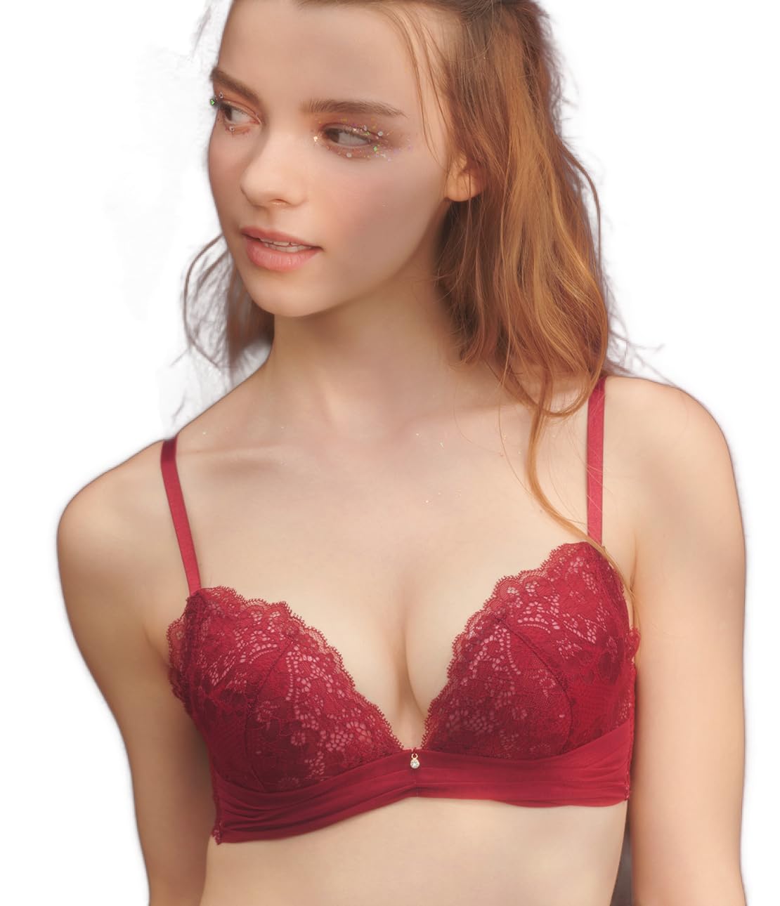 

Peach John Increases Creates a Soft and Shapely and Gives a Nice Lace and Nice Body Misty B65 [Boost Bra, Volume, Bust, Body! Tulle] Bra, Bouquet,