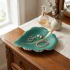 Decorative Jewelry Display Tray Retro Storage Holder Creative Leaf Storage Plate  Tableware Display