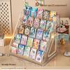 Ultraman Acrylic Card Display Stand - Tiered Desktop Postcard Organizer with Divided Slots