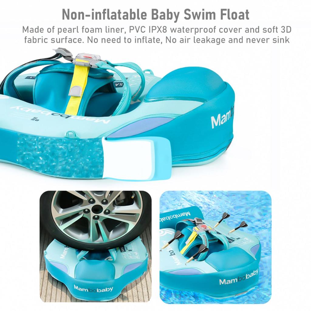 Mambobaby Ikke-oppblåsbar Baby Swim Float Myk Vanntett Baby Swim Float Hudvennlig Swim