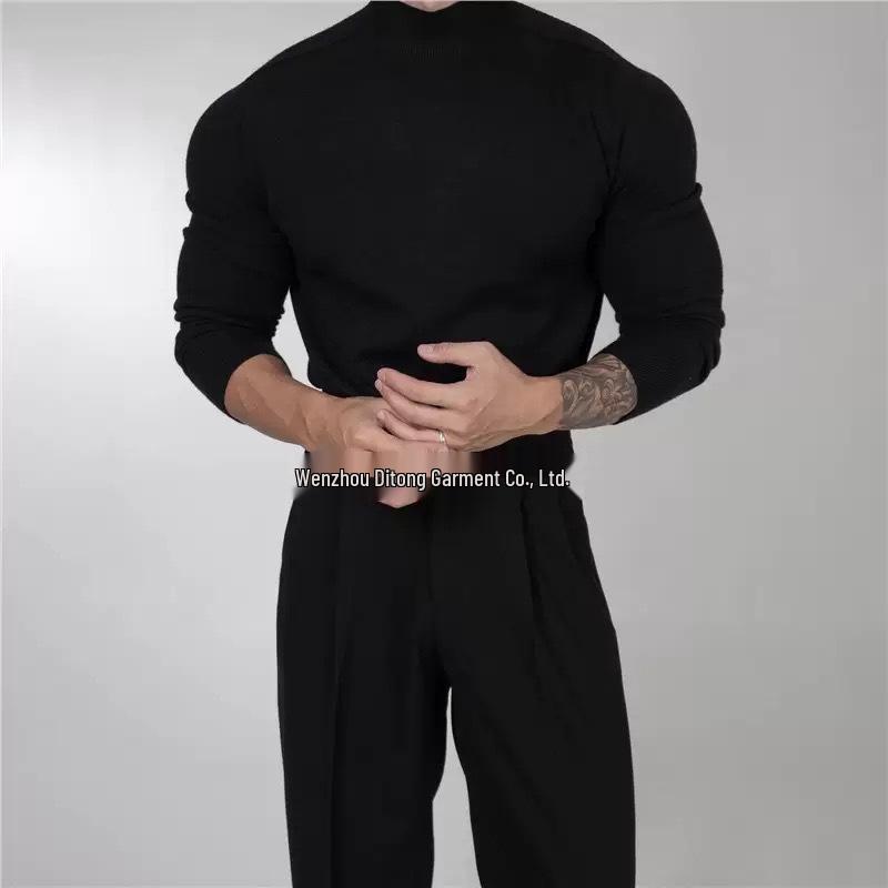 

Men s Warm High Neck Long Sleeve Knit Sweater M/85-100kg