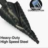 1pcs 4-32mm Spiral Cone Bit Triangle Shank Metal Wood Drilling Reamer High Speed Steel DIY Tool HSS Cobalt Step Drill Bit