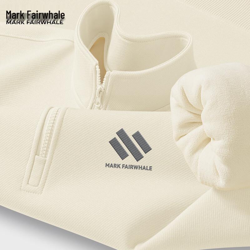 Mark Fairwhale Men's Thickened Stand Collar Fleece Pullover