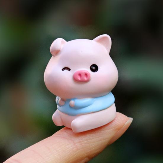 Winzige Harztiere Figur Mini Tiger Katze Hase Kuh Miniaturstatue für Puppenhaus Feengarten Terrarien Pflanzentopf Dekorationen Kuchenaufsatz Dekoration