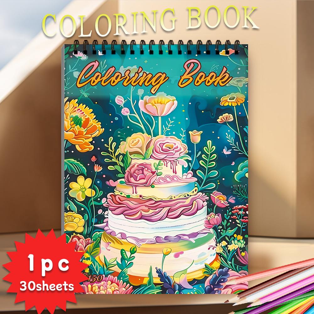 

1pc,Teenagers Coloring Book-30 Different Patterns,100gsm,11.2x8.3 “Stress Relief,Easter,Birthday,Valentine s Day Gift