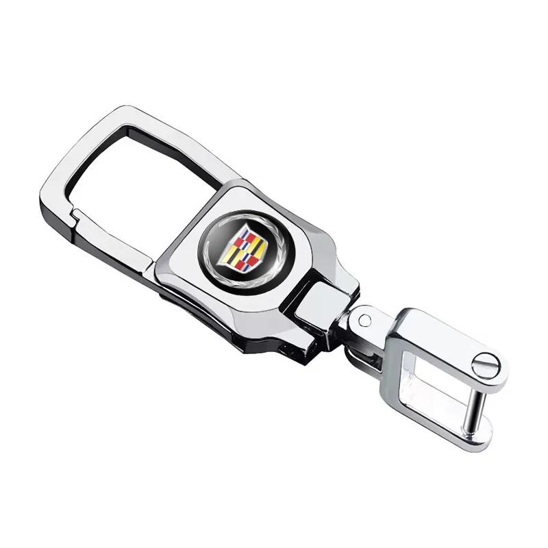 

Metal Keychain Zinc Alloy Keyring Accessories for Cadillac CT5 STS XLR CT4 GT4 SLS SLR XT6 Escalade XT4 XT5 SRX XTS ELR BLS серебряный