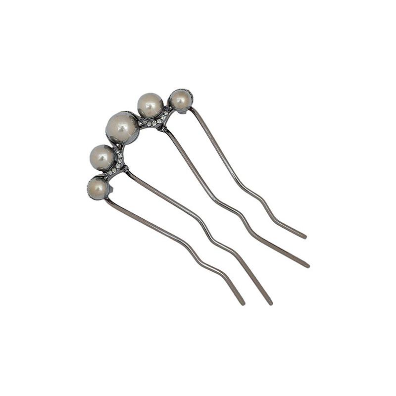 

1 шт. Имитация жемчуга INS Инструменты для укладки волос Модные аксессуары для волос Y2K Металлическая U-образная палочка для волос