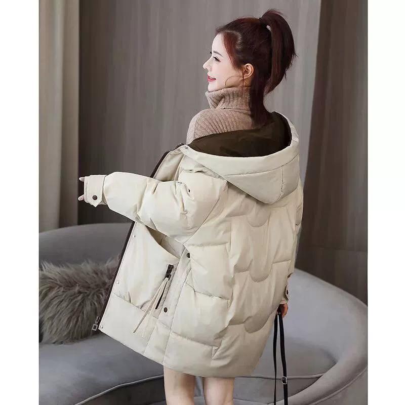Parker Down Padded Jacket Mid-length Winter Student Hong Kong Style Girl Padded Jacket Trend