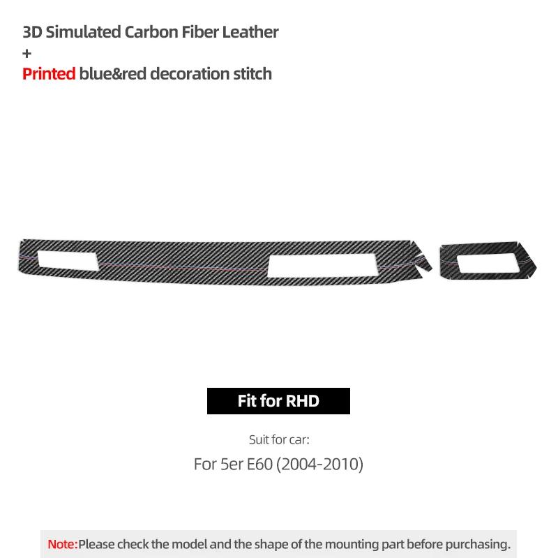 Para BMW Serie 5 E60 2004-2010 Hecho de Alcantara Panel del Tablero Embellecedor de Instrumentos Pegatina de Rendimiento Accesorios Interiores del Coche