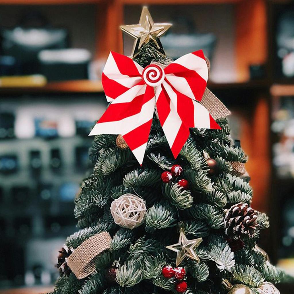 Christmas Bows 12 Pieces Festive Holiday Ornaments Christmas Bows Decorations For Garland Indoor Outdoor Wedding Party Staircase