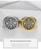 Vintage Titanium Steel Hip-Hop Letter Ring for Men - European & American Style