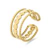 Ring - LUXENTER - Faini - 18-carat Yellow Gold Finish - Hypoallergenic Steel - 10.57 Mm