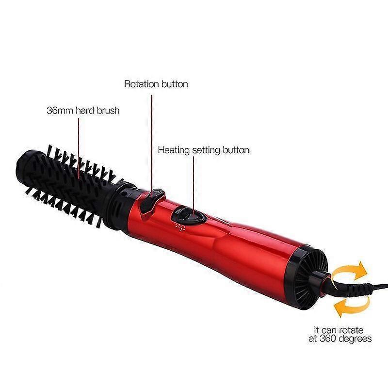 Electric Hair Brush Professional Hair Curling Roller Wand Tourmaline Ceramic Hair Curler Blow Dryer Comb With 2 Heads