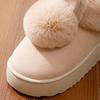 Winter Plush Slippers for Women  Thick Sole House Shoes Cozy Faux Rabbit Fur Indoor Slides with Closed Back