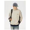 Lässiges Vintage Herren-Sweatshirt mit kontrastfarbenen Flicken, langen Ärmeln und Rundhalsausschnitt