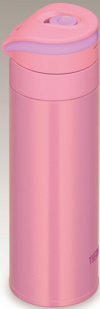 Thermos Water Bottle Vacuum Insulated Mobile Mug Open Pink P [One-Touch Type] 0.35L JNS-350