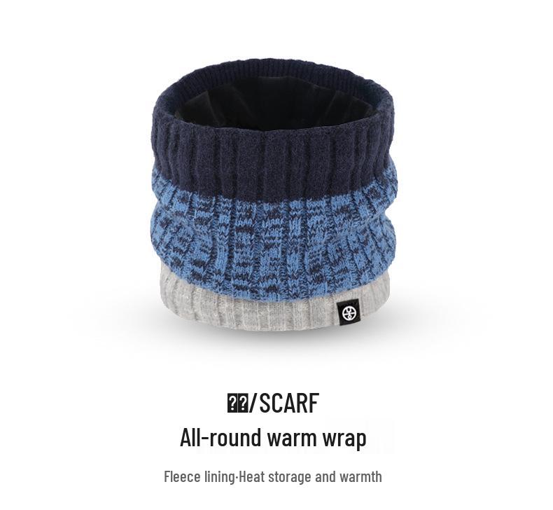 Men's and Women's Winter Cold-Proof Knitted Gloves, Hat, and Scarf Set - Warm and Thickened for Outdoor Use