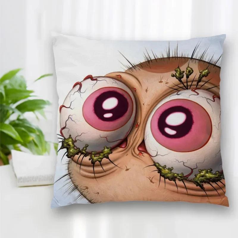 Hot Sale Custom Decorative Pillowcase Ren and Stimpy Cartoon Square Zippered Pillow Cover Best Nice Gift 40x40cm