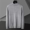Men's Autumn/Winter Slim Fit Woolen Pullover - Half High Neck Knitted Sweater