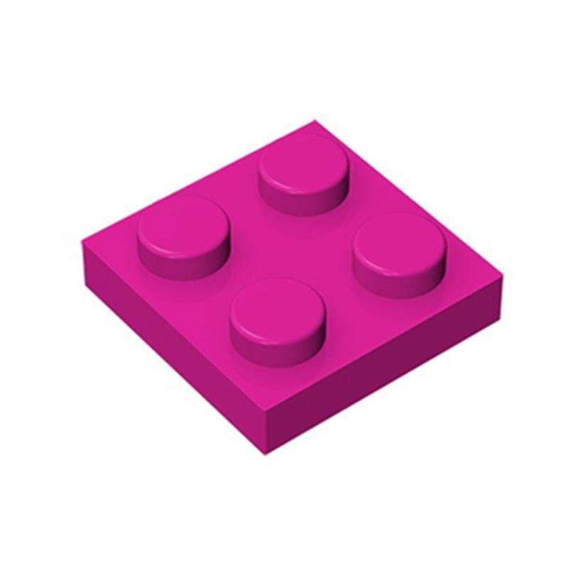 80pcs Plate 2x2 Dots Muilt-Colored Compatible with 3022 94148 Self-Locking Bricks Building Blocks Toys Accessories