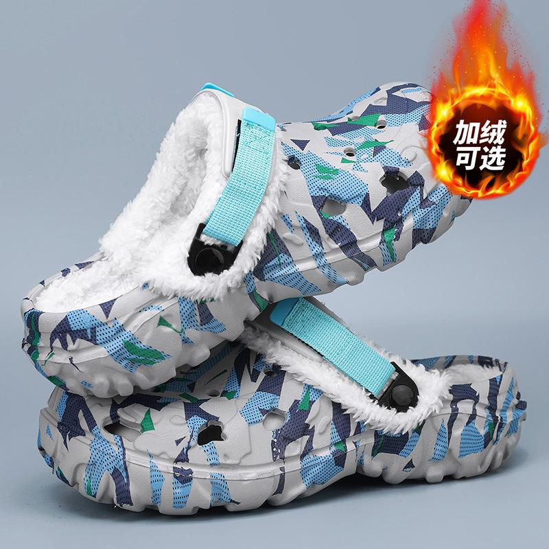 Winter und Sommer zwei Tragevarianten abnehmbarer Beutelkopf Strandschuhe leichte große Größe Lochschuhe Sandalen mit weicher Sohle Herrenschuhe