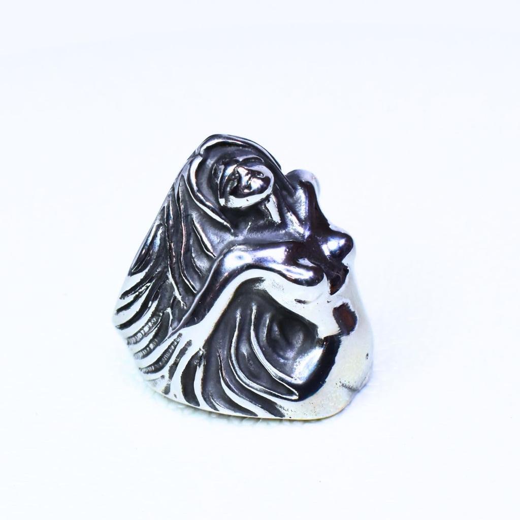 [Magic of Sedona] Men's Fairy Breath Ring, Size US 9, Titanium, Fairy Breath Ring, Goddess Venus Signet Ring, Fairy Ring, Elf Promise Ring