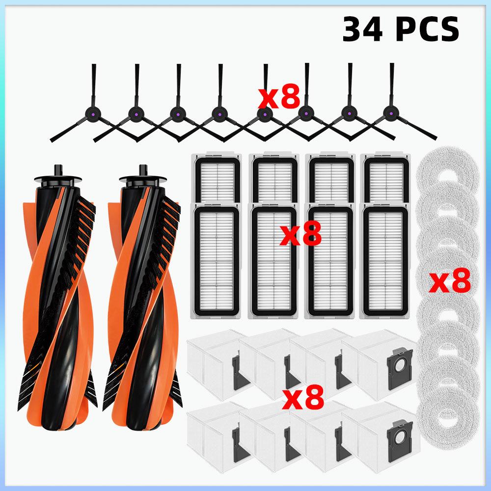 Compatible For Cecotec Conga X70 Vacuum Cleaner Spare Parts Main Roller Side Brush HEPA Filters Mop Pad Dust Bag Accessories