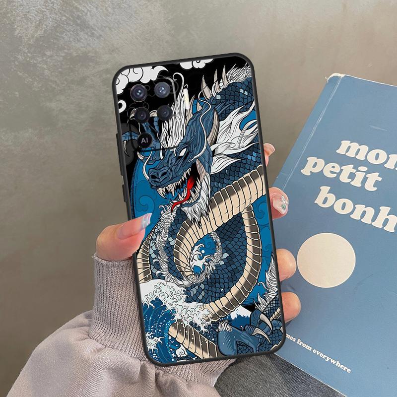 Japanese Dragon Case For Oppo A40 A60 A80 A98 A78 A18 A38 A58 A16 A76 A96 A17 A77 A74 A94 A54 A57S A15 Cover