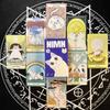 NIMN White Cat Tarot for Cat Lovers, Cute 78-Card Tarot Deck, 10.3*6cm Whimsical Watercolor Feline Kawaii Tarot