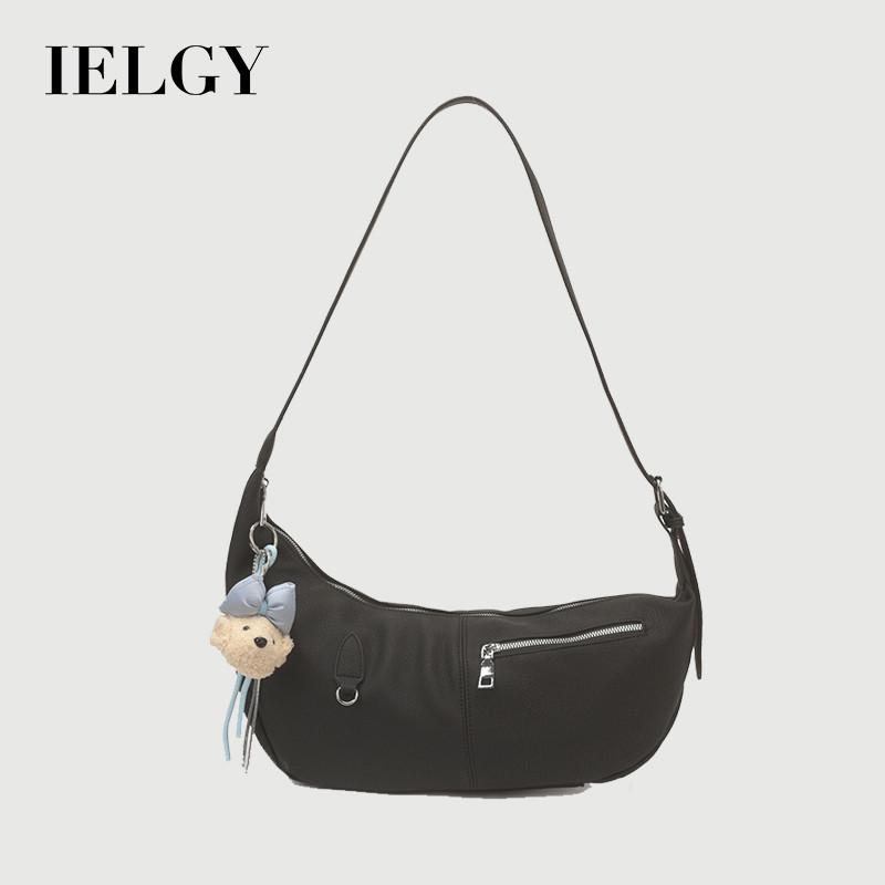 IELGY Simple Style Large-Capacity Tote Bag All-Match Commuter Shoulder Messenger Bag Casual