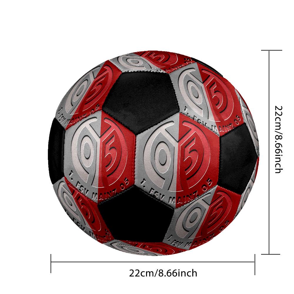 FSV Mainz Soccer Ball Size 5 Colorful Machine Stitched PVC Competition Ready Durable High-Bounce