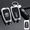 Zinc Alloy+Silicone Car Remote Key Case Cover For Toyota Prius Camry Corolla C-HR CHR RAV4 Prado 2018 2019 Keychain Accessories