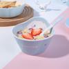 1pcs Sanrio Cinnamoroll Tableware Anti Fall Cartoon Breakfast Plate Anti Scald Non-Slip Handlecup Spoon Bowl With Lace Cutlery