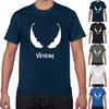 Stilvolles Comic Venom Spider-man Herren Kurzarm Rundhals T-Shirt für Freizeitkleidung