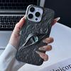 Coole Orange 3D Böse Augen Handyhülle Für iPhone 17 Air 16 15 14 13 12 11 17 Pro Max Matt Stoßfest Weiche TPU Hülle