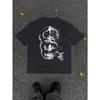 European Size Peaceful And Joyful Pattern Print Design, Men'S Fashion Print Street Casual Short Sleeve T-Shirt, Spring Summer Top
