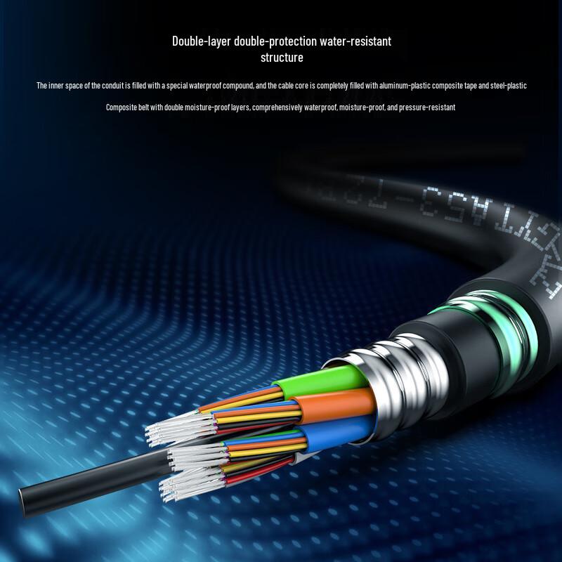 Zhongtian Hengke GYTA53 Heavy Armored 72-Core Single Mode Outdoor Fiber Optic Cable